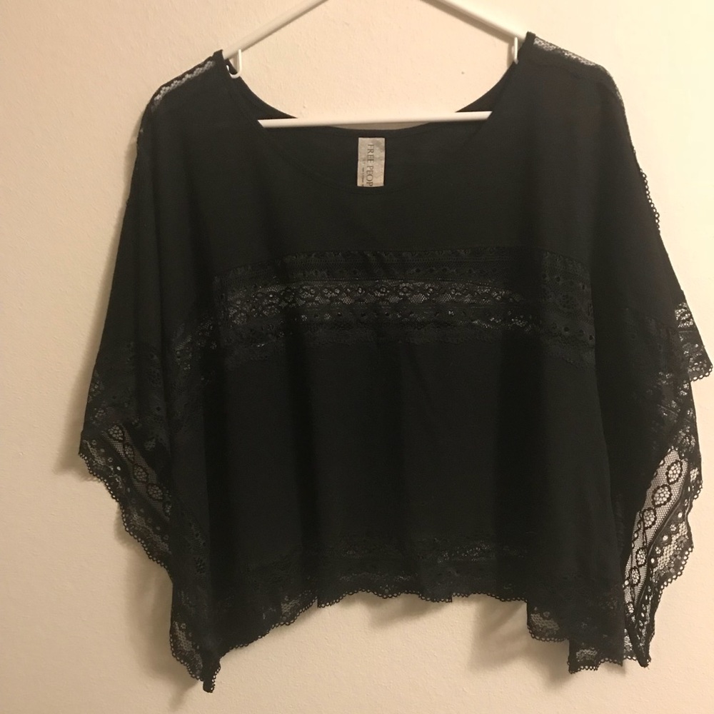 FINAL PRICE 🖤⚡️Free People Black Lace Blouse